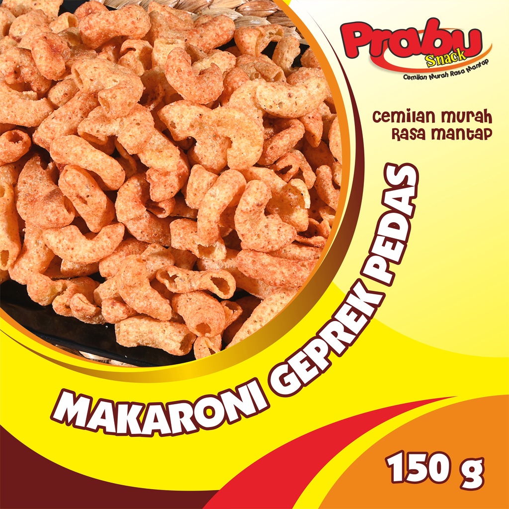 

Prabu Snack - Makaroni Geprek Pedas - 150gr