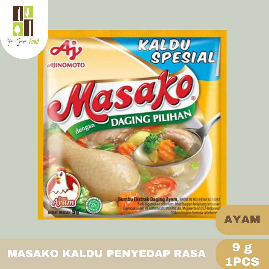 Masako Kaldu Penyedap Rasa Ayam/Sapi 9g 1 Pcs/Sachet