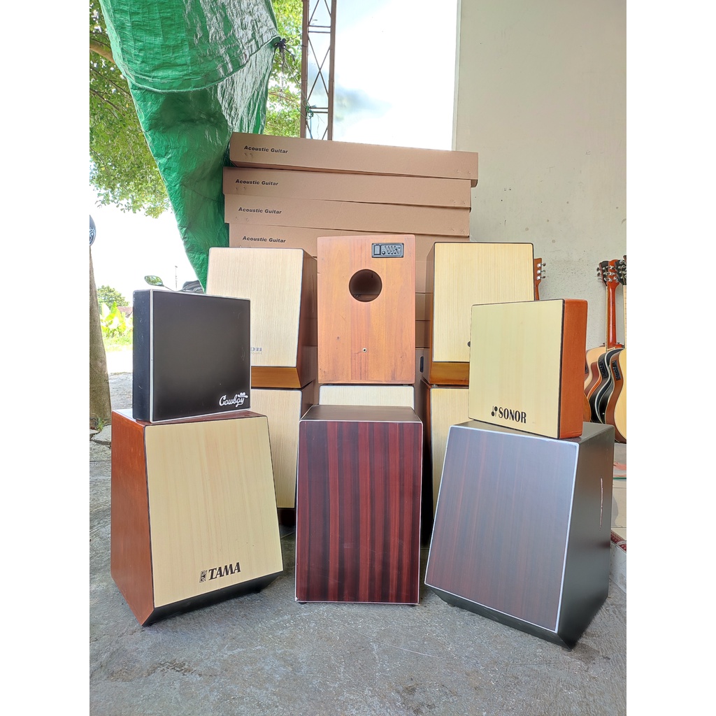 Cajon/Drumbox Mahoni Akustik dan Elektrik