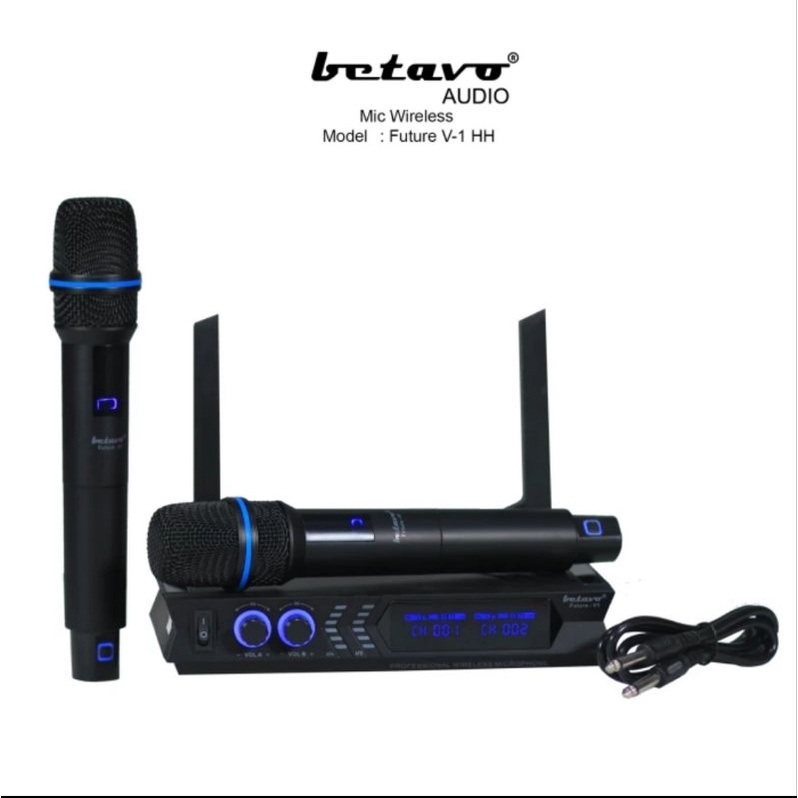 Mic wireless Betavo future V1 Handle microphone wireles karaoke v 1