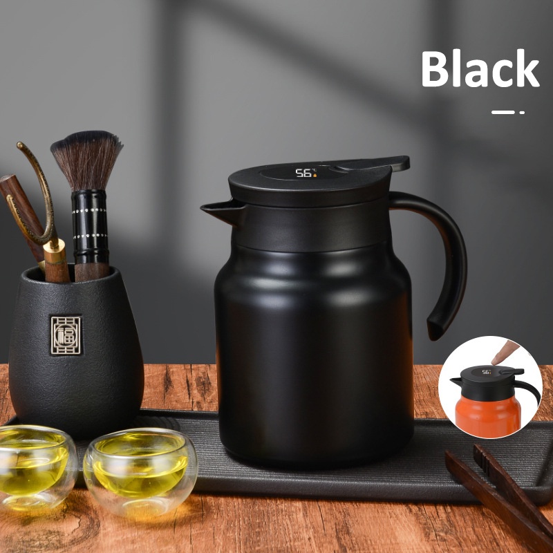 316 Thermos Stainless Steel 1000ML Double Wall Vacuum Temperature Display Air Panas Pot Thermal Flask