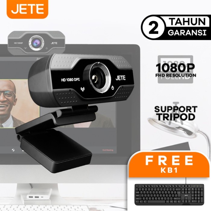 Webcam Jete Webcam W6 Full Hd 1080 - Noise Reduction - Garansi Resmi