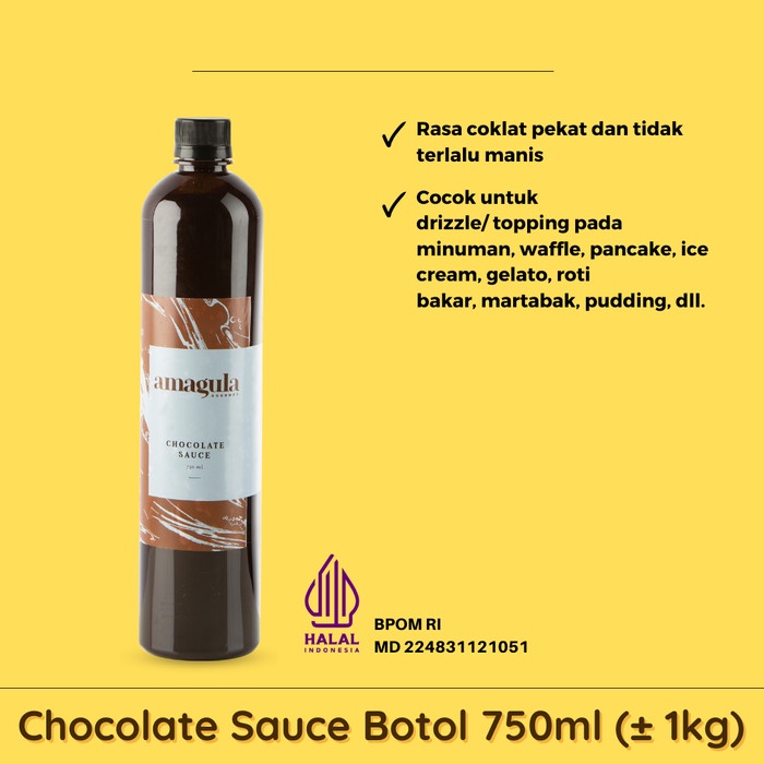 

750ML AMAGULA CHOCOLATE SAUCE / 100% HALAL / SYRUP / HORECA