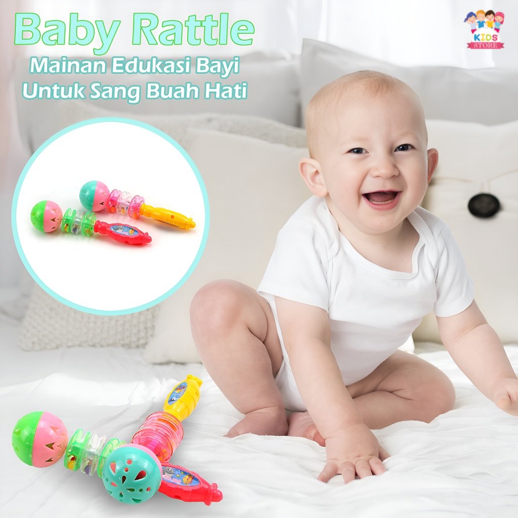 Baby Rattle Mainan Genggam Bayi Bunyi | Mainan Bayi 6 Bulan Mainan Edukasi | Keincingan Mainan Bayi | Hadiah Ulang Tahun Anak Bayi