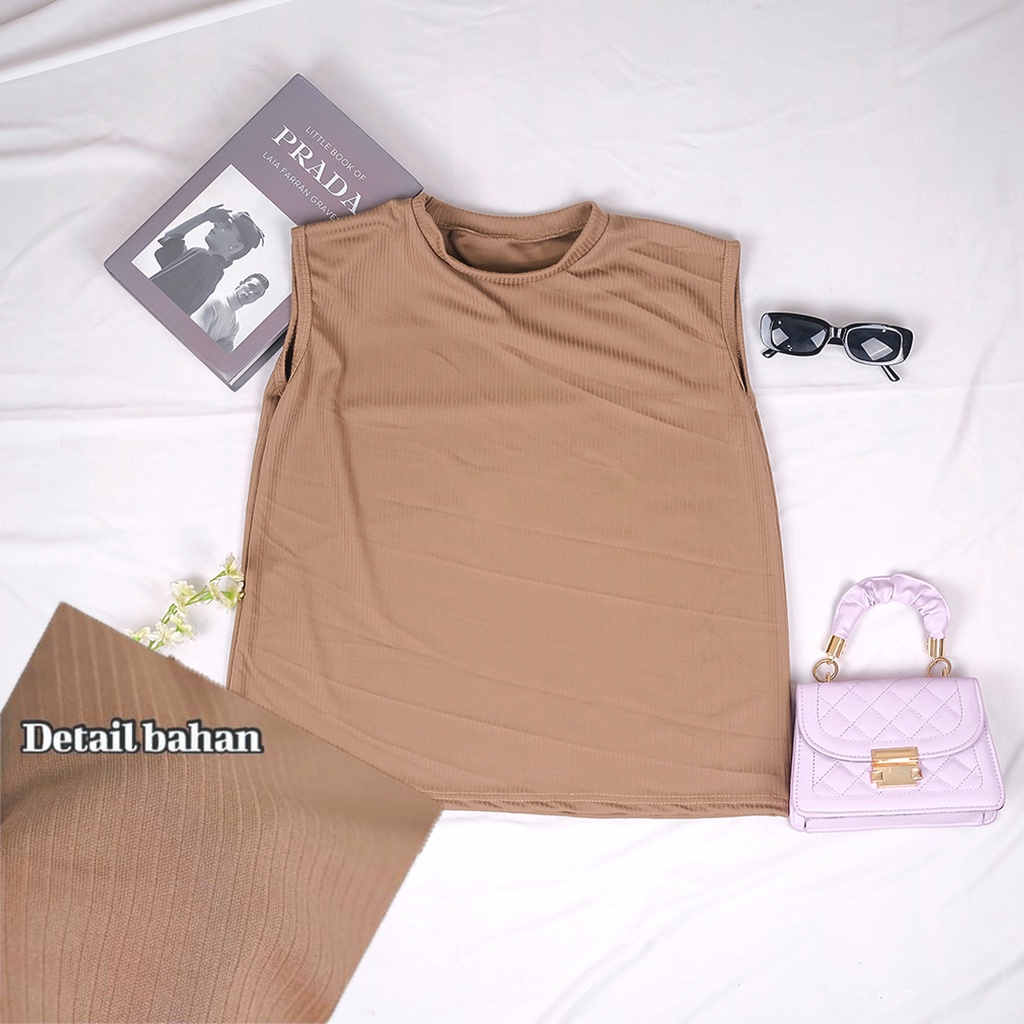 MakeGrosir - INNER KNIT DALAMAN RAJUT | BAJU MANSET TANPA LENGAN