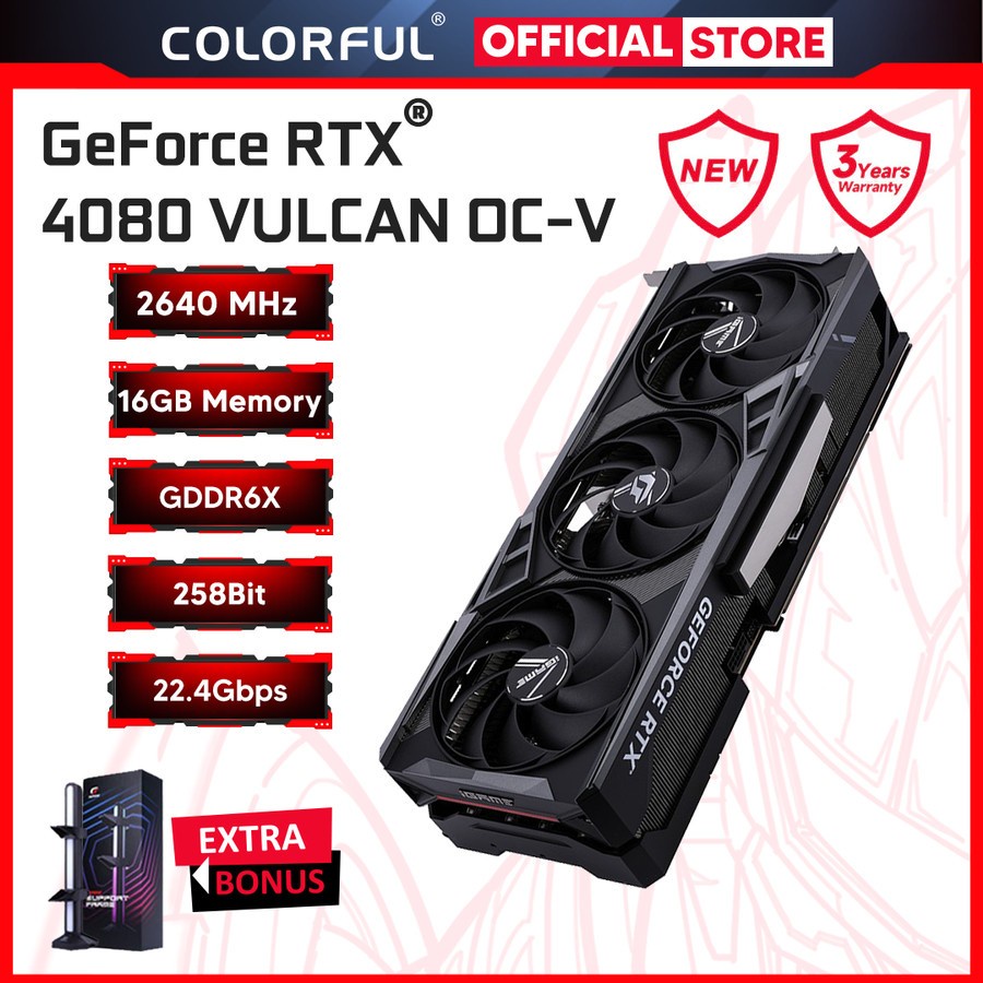 Colorful iGame GeForce RTX™4080 16GB Vulcan OC V - RTX4080 GDDR6X