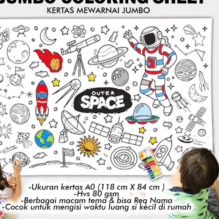 

➵Kekinian JUMBO COLORING SHEET bisa custom nama KIDS GIANT POSTER 84x118cm KERTAS MEWARNAI BESAR MAINAN ANAK AOT ATTACK ON TITAN AMONG US SPACE PRINCESS CARTOON 312♬