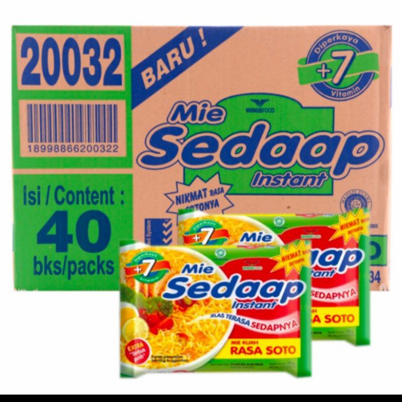 

Mie sedaap soto spesial harga perkarton isi 40pcs