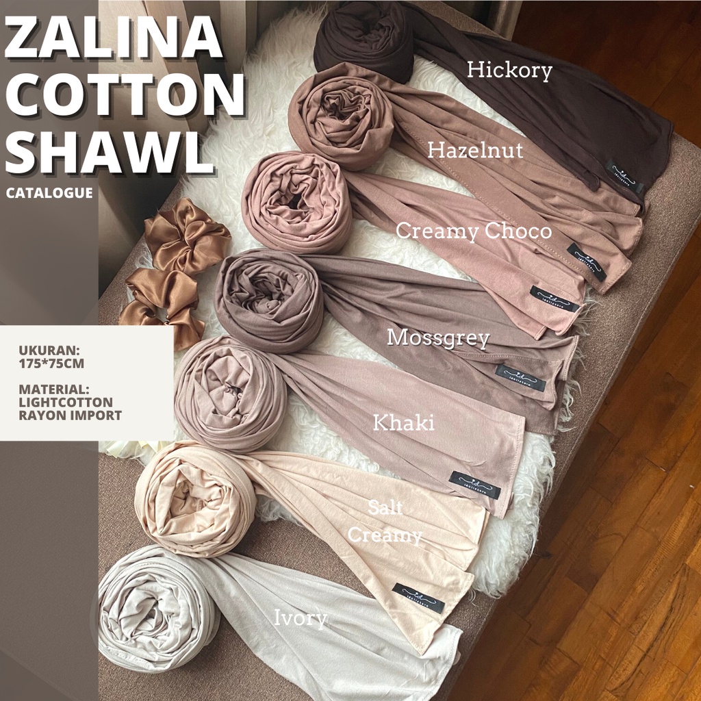 [BUY 1 GET 1] 11-15 November 2023 • Zalina Lightcotton Shawl Pasmina Katun Ringan Adem Rayon Premium Jersey Nyaman