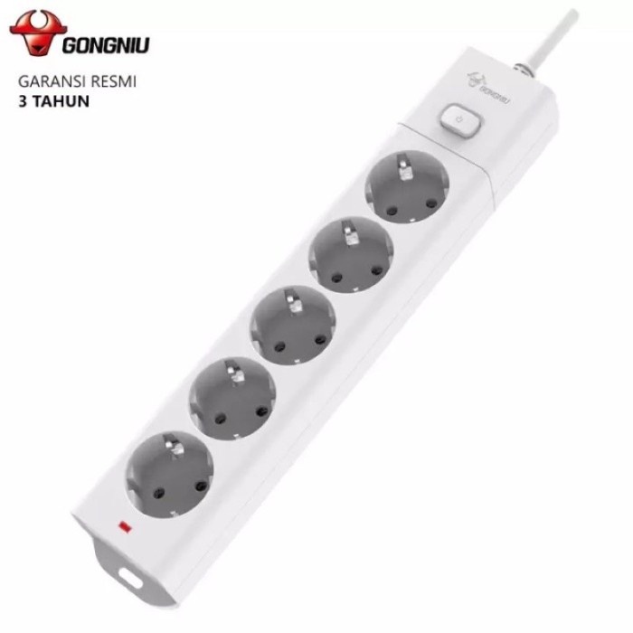 GONGNIU Stop Kontak 3 /4 / 5 Lubang Power Strip Kabel 5 Meter Saklar Goneo G1030-50 Alat Listrik Stop Kontak penyambung kabel