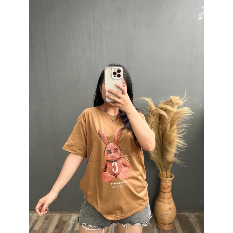 KAOS BAD RABBIT | BAJU TUMBLR TEE SHIRT OVERSIZE DUSTY ROSE BLUE HITAM BEIGE | TUMBLR TEE | KOREA STYLE