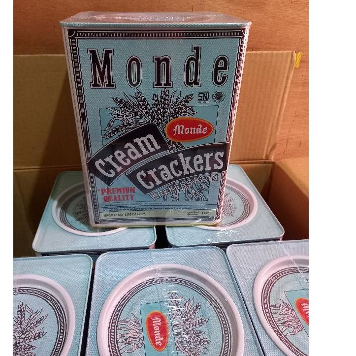 ➸ Monde Cream Crackers 1.2kg/  Kaleng Monde 1200gram ✪