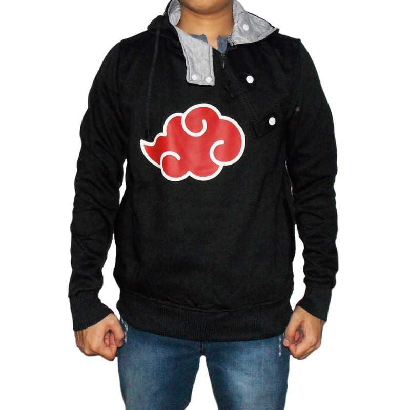 Jaket Akatsuki Clan Hitam - Jaket Naruto Akatsuki Clan - Hoodie Anime Naruto akatsuki - Jaket Anime 