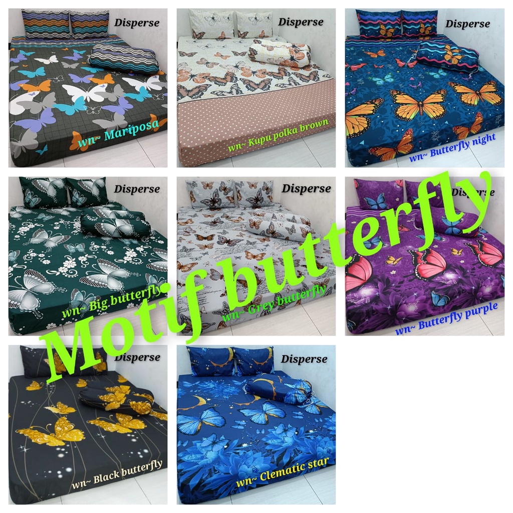 motif KUPU Produksi Sendiri Promo Sprei Homemade Murah