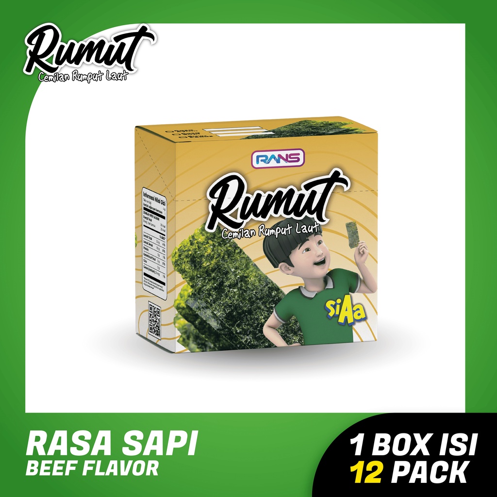 

Rumut Goreng Rasa Sapi 4gr - Rumput Laut Goreng Praktis Rendah Kalori Isi 2