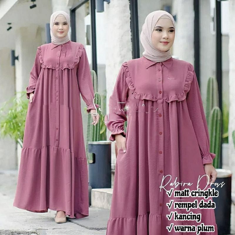 [Fashion Muslim] Gamis VIORA ARKANI TIMOTI crinkle airflow Maxy dress gamis terbaru 2023 kekinian terlaris