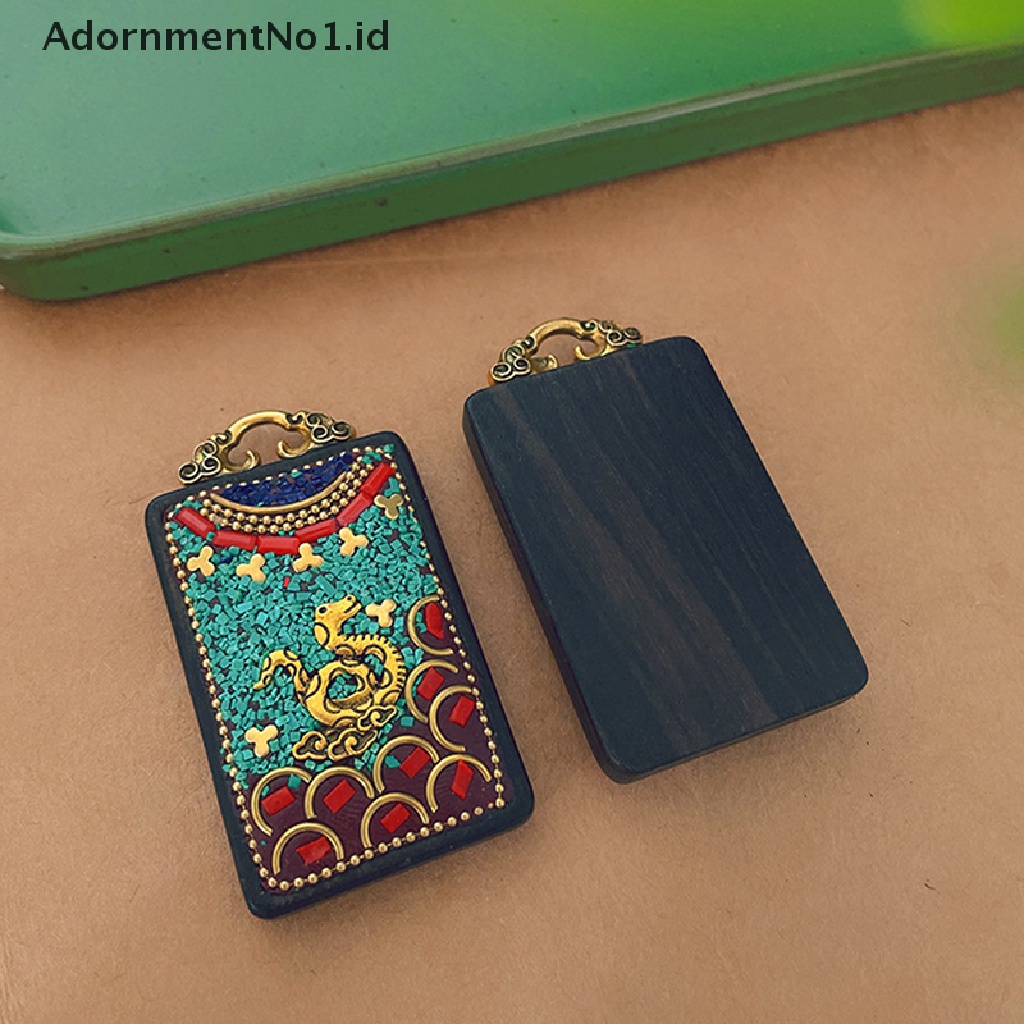 [AdornmentNo1] Patung Buddha Nepal Thangka Vintage God Ebony Elephant Pendant Necklace Eksotis Untuk Rantai Liontin [ID]