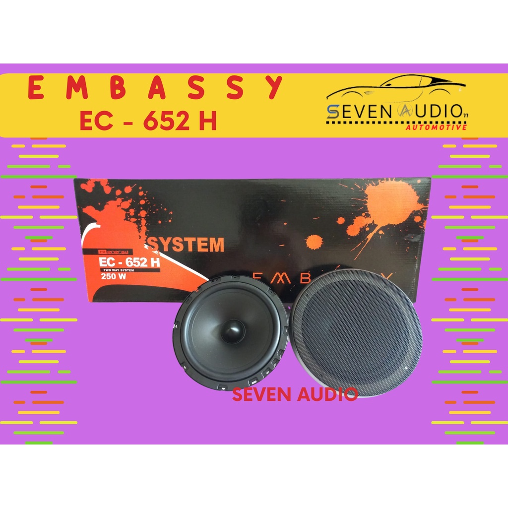 SPEAKER SPLIT EMBASSY 6,5 Inch 2 Way EC 652H PREMIUM QUALITY - Speaker Component EMBASSY 6,5" Mobil