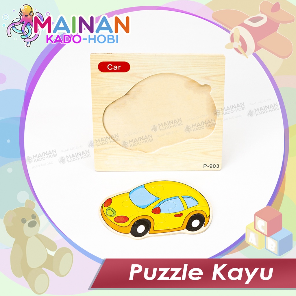 MAINAN ANAK TOYS PUZZLE KAYU EDUKATIF KARAKTER TRANSPORTASI