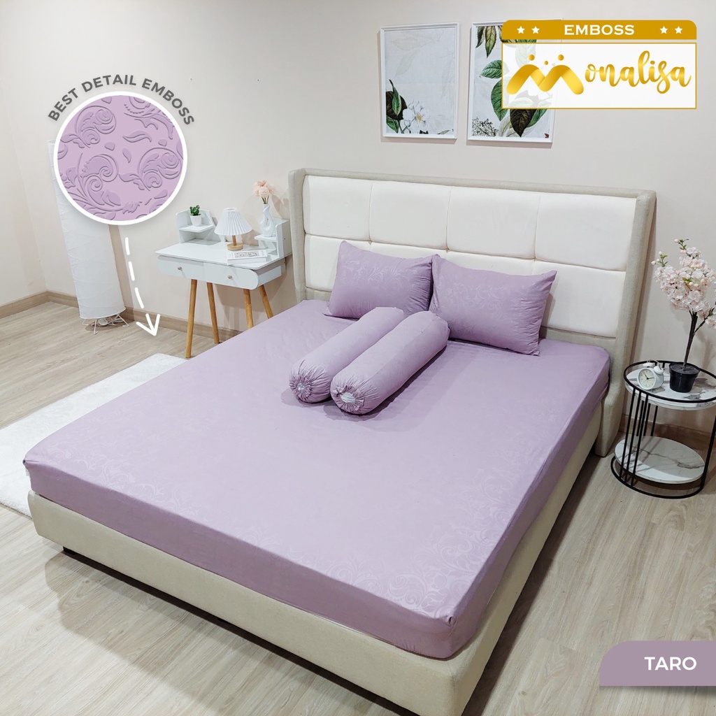 Monalisa Emboss Sprei Uk 160/180 - Taro