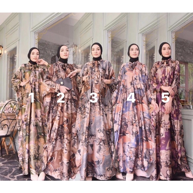 Gamis Armani Brown Silk Premium