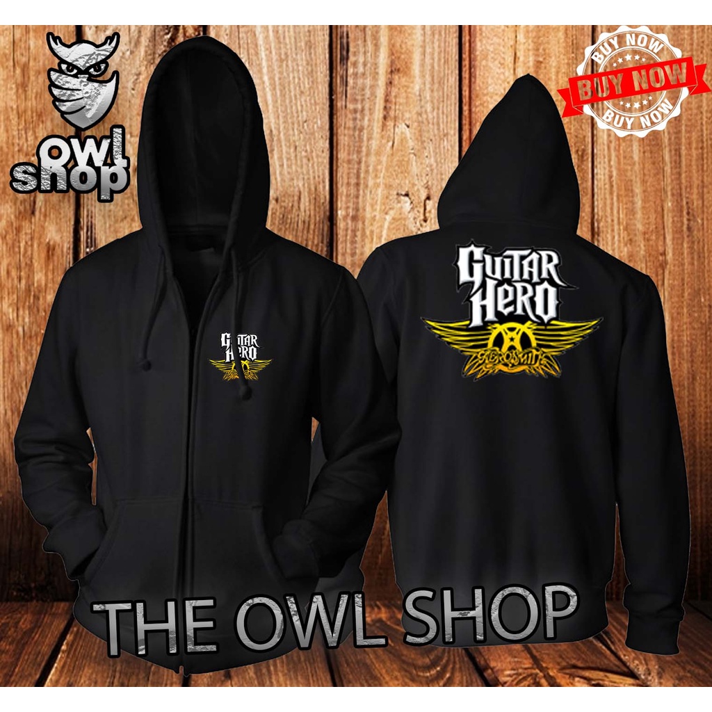 Jaket Sweater Hoodie Zipper  GUITAR HERO  Keren Pria & Wanita   GUITAR HERO