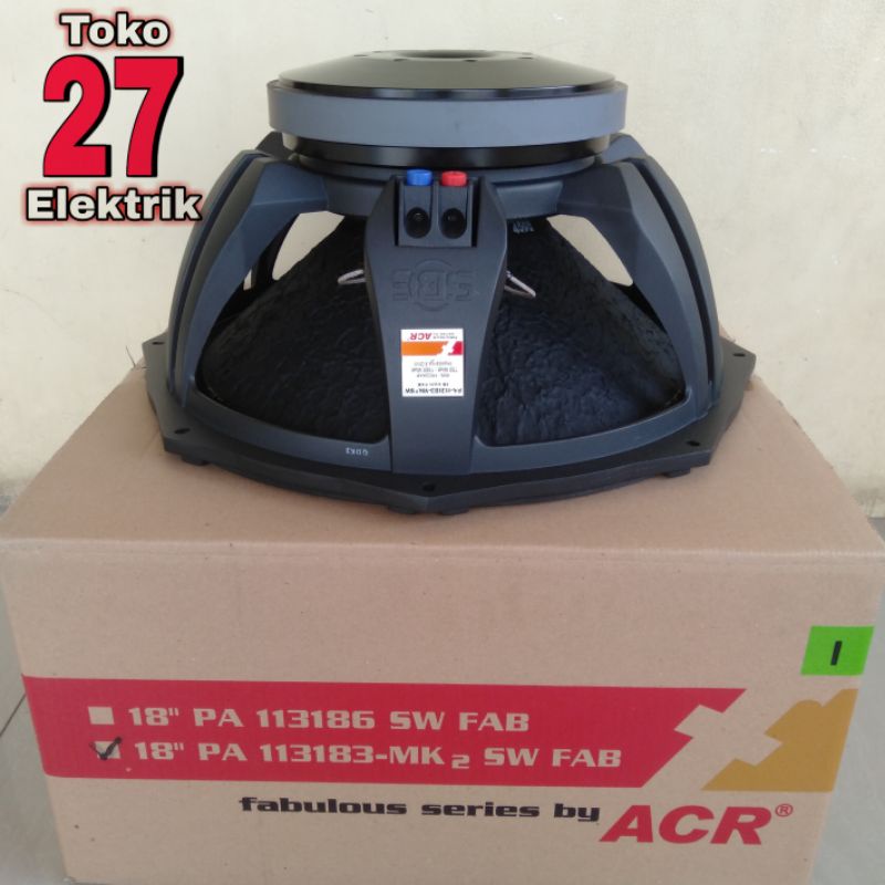 Speaker ACR Fabulous 18" PA 113183 MK² SW 1500 Watt