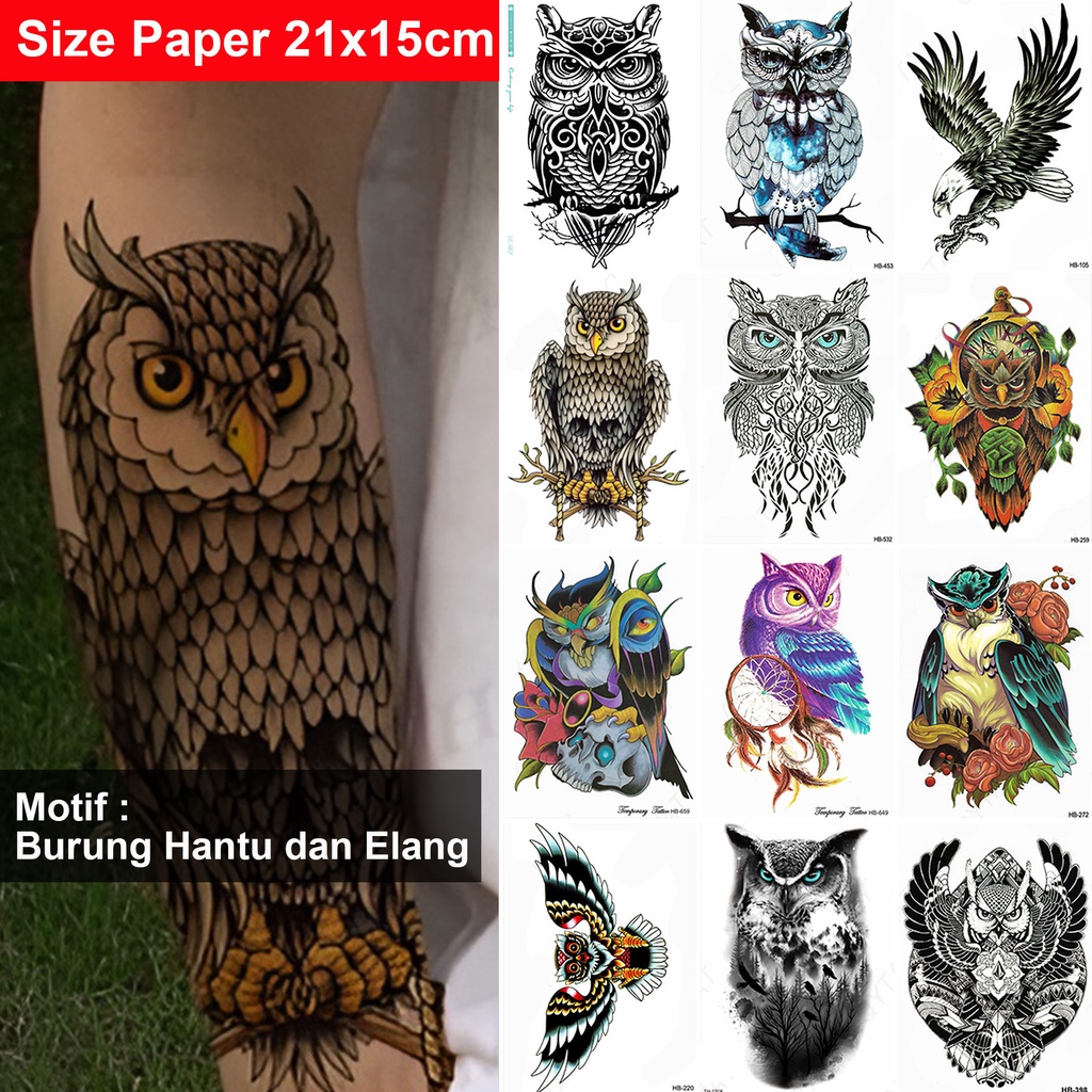 Jual Tato Burung Hantu Temporer Sticker Z1 Shopee Indonesia   Sg 11134201 23010 Kqsc86ccmmmvbf