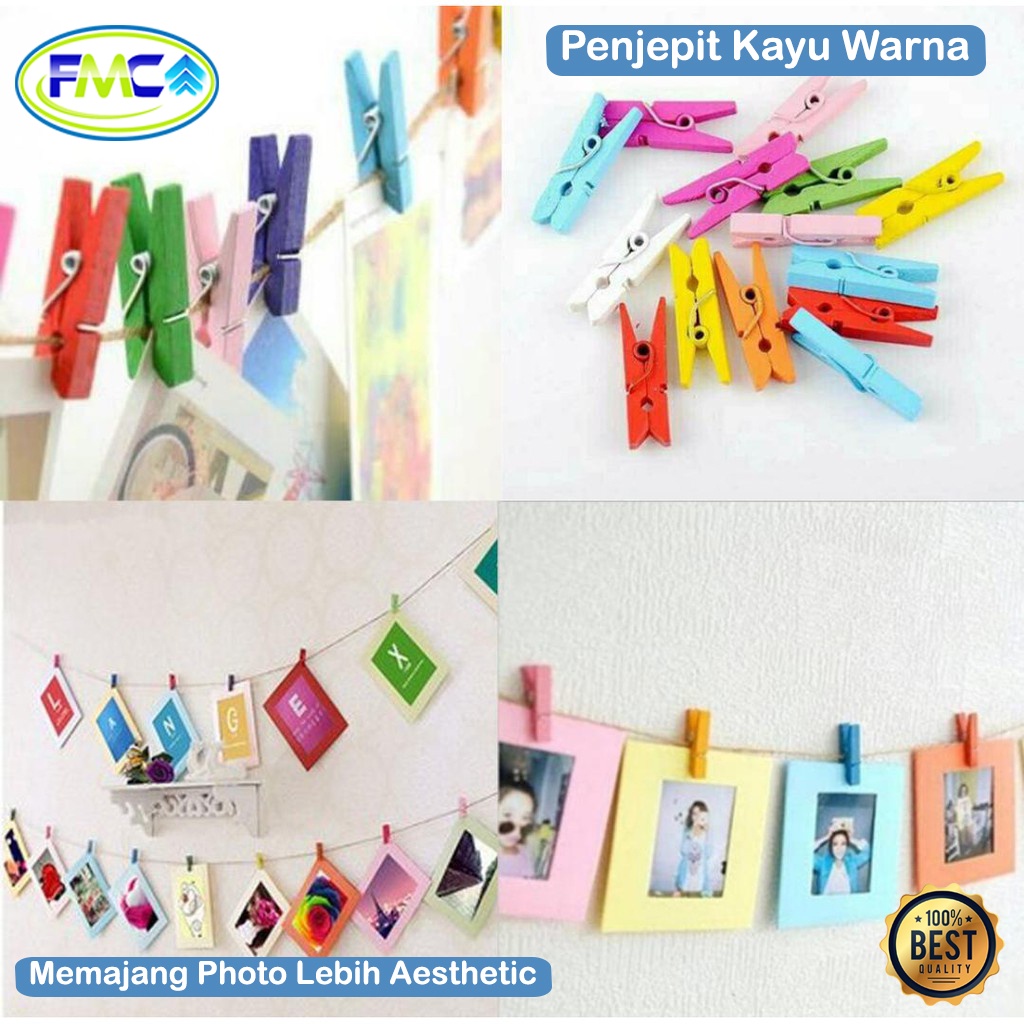 Jepitan Foto Polaroid Kayu Wooden Clip Klip Paper Penjepit Souvenir Hiasan Gantungan Kertas Paper Catatan Noted