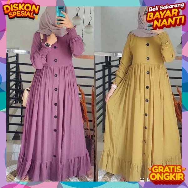 Drees Terbaru 2023 Pakaian Muslim Wanita Bsju Dress Dewasa Buju Sari Ibu Ibu Deres Sarii Branded Dre