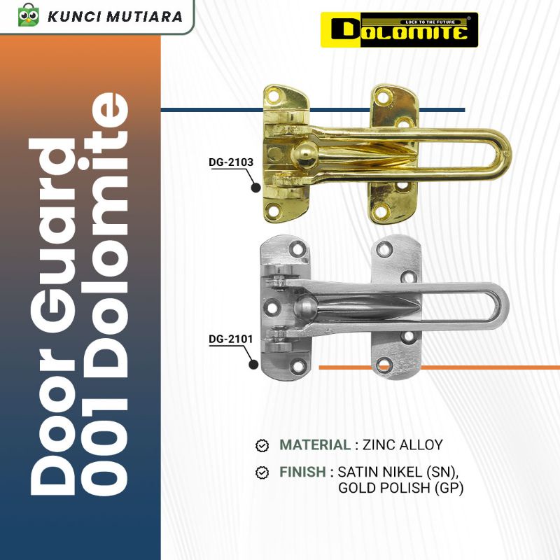 Door Guard/Pengaman Kunci Tambahan Silver Dolomite DG 2101