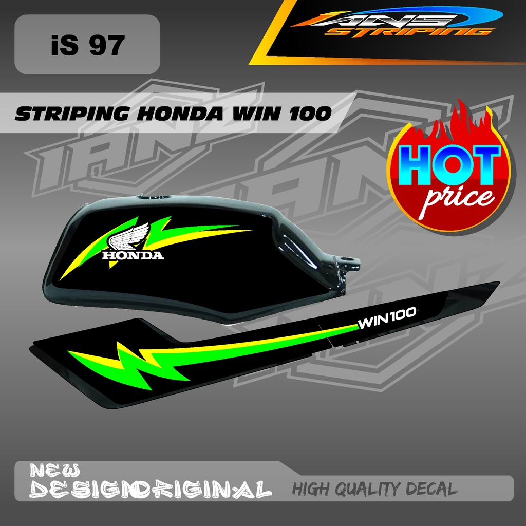 STRIPING WIN RETRO / LIST BODY WIN100 / STIKER DECAL WIN BAHAN HOLOGRAM / NON HOLOGRAM IS97