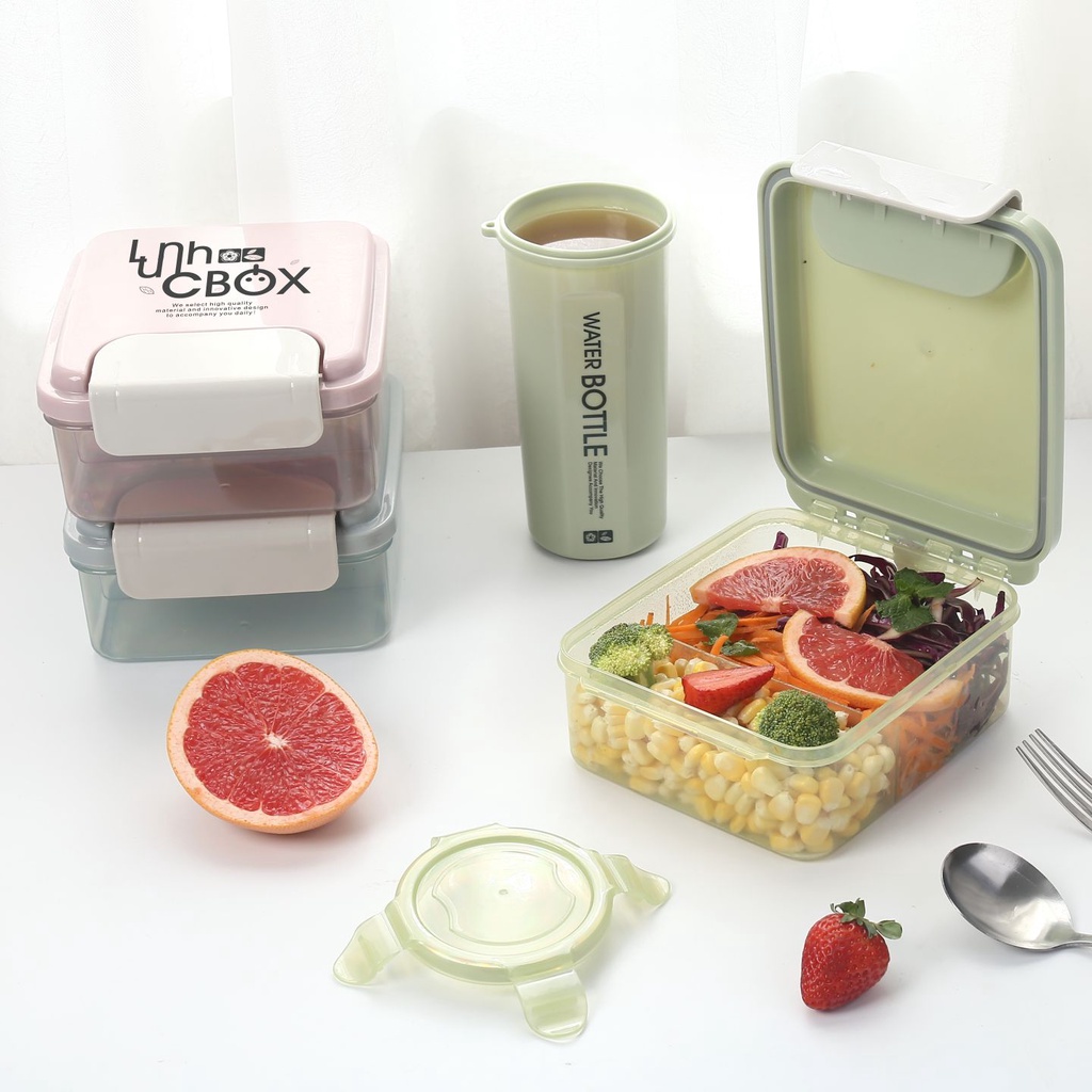 Lunch Box KX-8215 Tempat Makan + Botol Minum