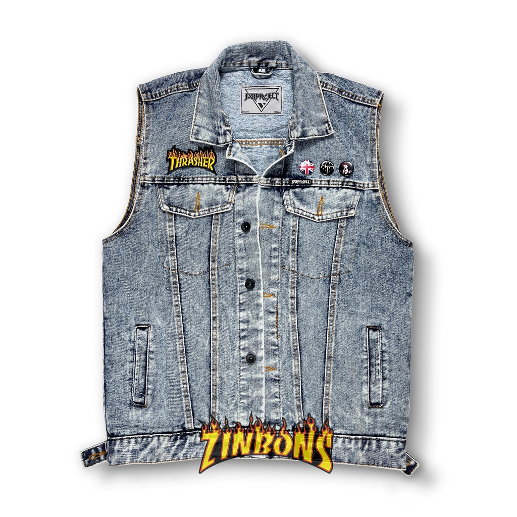 JAKET ROMPI PRIA AKSESORIS SUDAH DI JAHIT DESAIN CASUAL YANG MENAMBAH KELAKIAN 99,9% JAKET JEANS ROMPI JEANS ROMPI