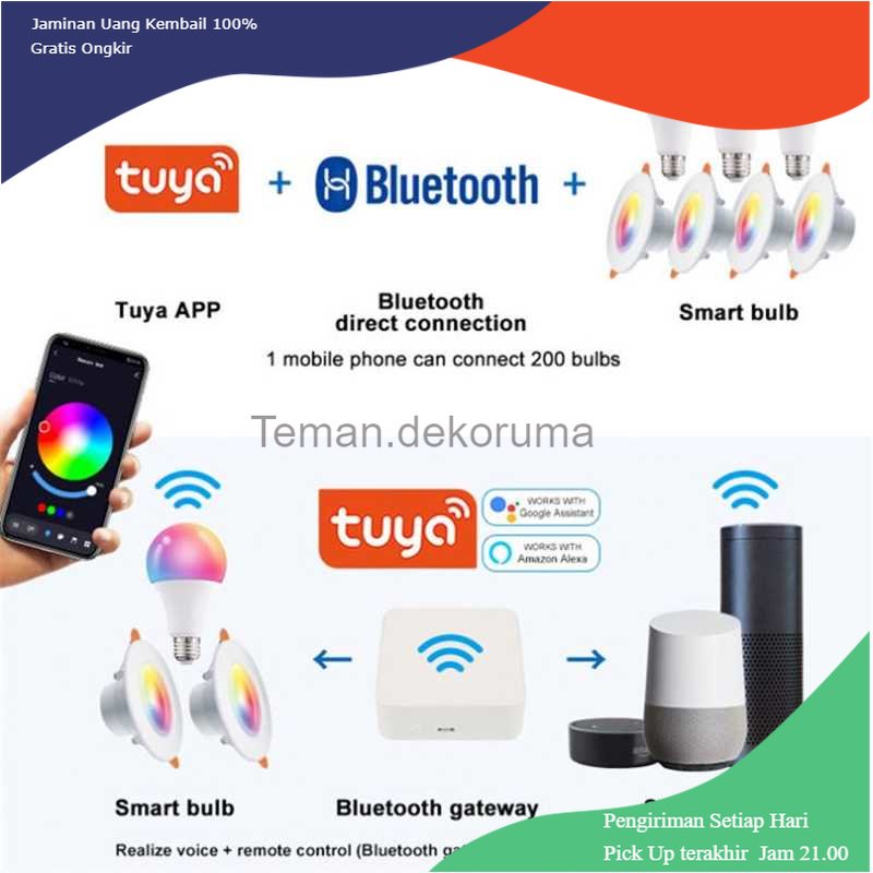 TD - LMP TUYA Lampu Bohlam RGB Smart Bulb Bluetooth Control E27 10 W - TY-10W