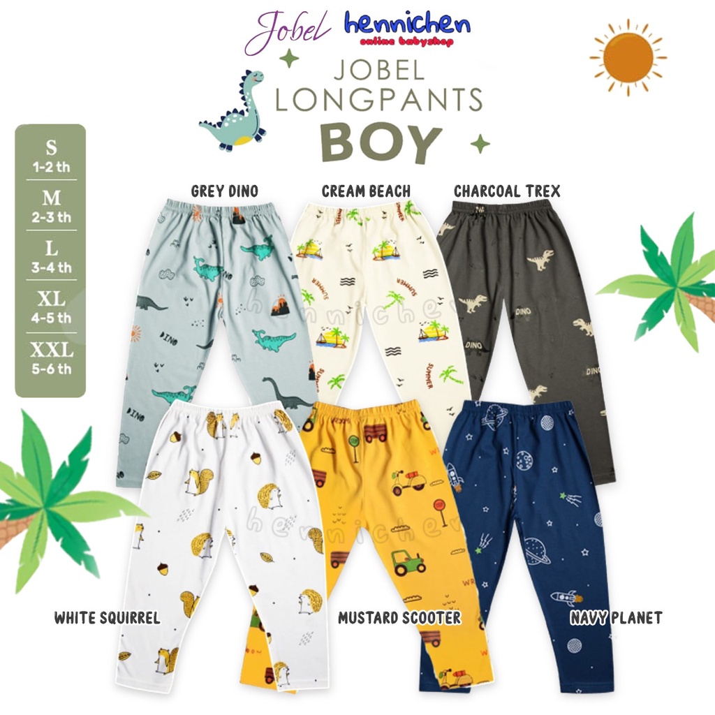 1 PCS JOBEL LONGPANTS CELANA PANJANG ANAK LAKI LAKI MOTIF LONGPANTS BOY EDITION 1-6 TAHUN