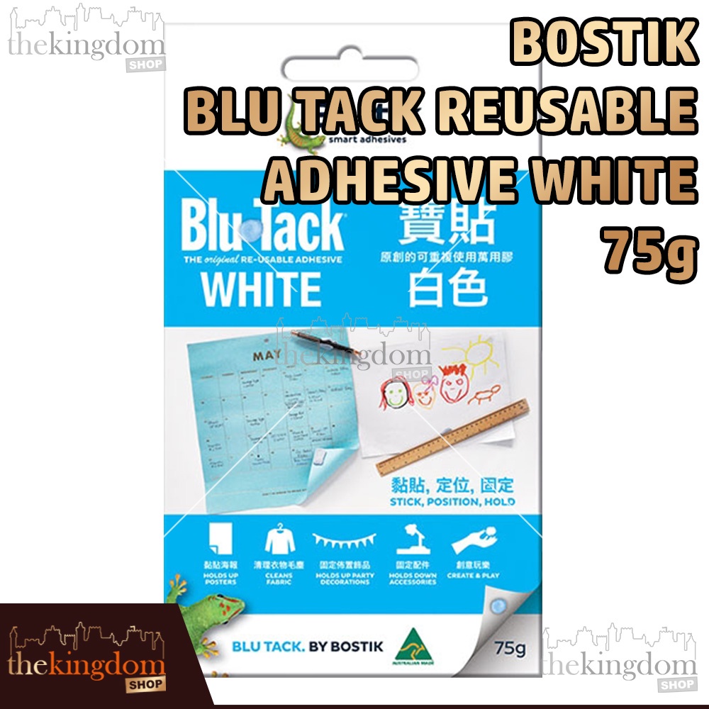 

Bostik Blu Tack Reusable Adhesive White 75g Glue Lem Perekat