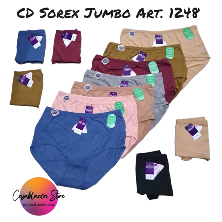 CELANA DALAM WANITA SOREX JUMBO / SIZE BESAR EDISI / EXTRA SIZE EDISI SUPER SOFT (Art. 1248) BERBAHAN SANGAT HALUS &amp; LEMBUT.