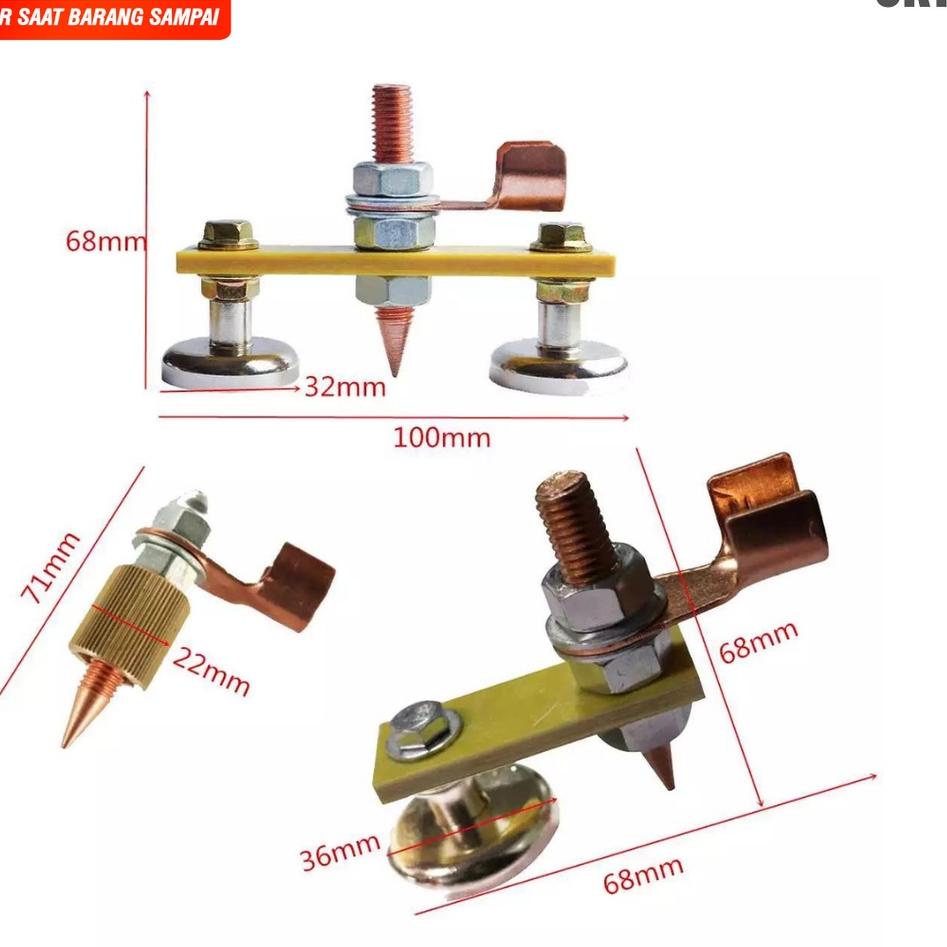 ORIGINAL%  KLEM TANG LAS LISTRIK MAGNET WELDING GROUND SINGLE DUAL HEAD