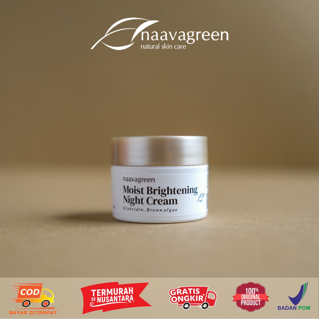 [100%ORI] NAAVAGREEN BRIGHTENING NIGHT - KRIM MALAM PENCERAH - NAVAGREEN - NAVA GREEN - NAVAAGREEN - NAVAA GREEN - CREAM NAAVAGREEN