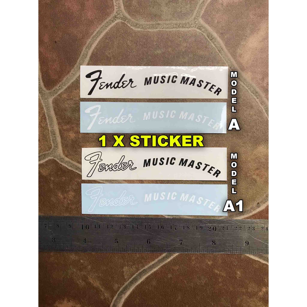 Jual Fender Music Master Sticker Headstock Tempel Gitar Model