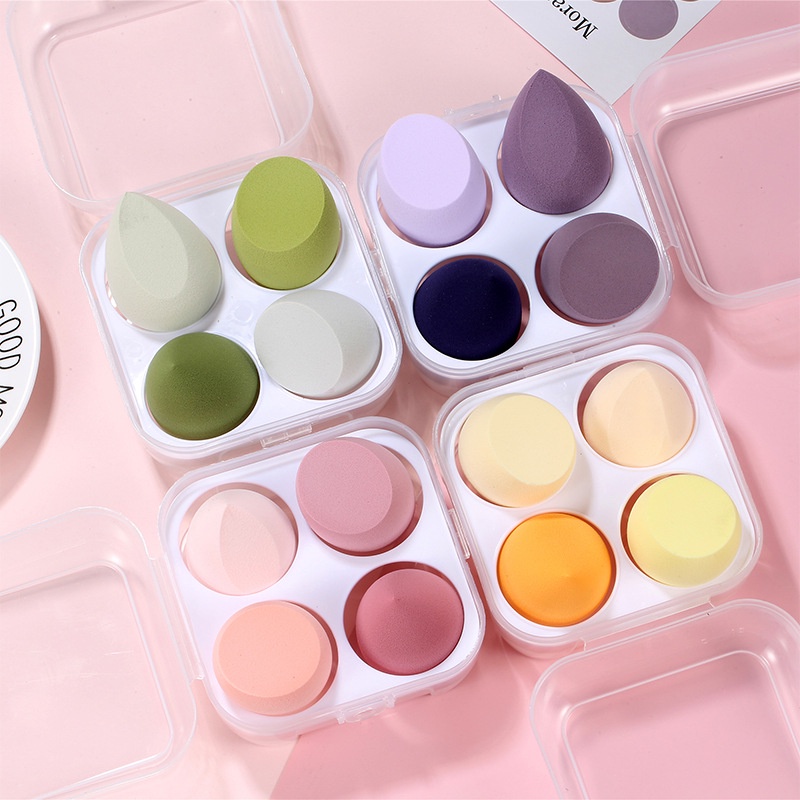 ACCFASHIONMURAH MAKE UP SPONGE BEAUTY BLENDER BOX ISI 4 PCS BEST QUALITY
