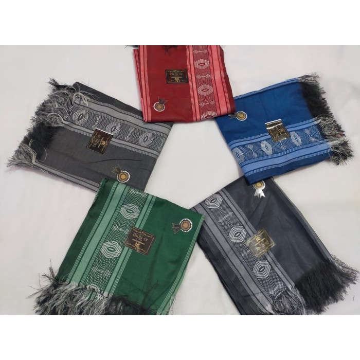SORBAN SONGKET RAYON AS SHIDIQ TERBARU FASHION MUSLIM - Hitam (S9I8) Bahan Adem Oleh Oleh Umrah Sorb