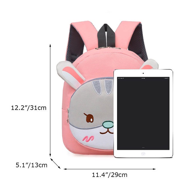 RTM - Tas Ransel Anak Sekolah TK Perempuan Karakter Rabbit Blushy Deer Blushy KIDS SCHOOL BAG 3D CARTOON EFFECT ANIMALS SERIES - PINK - Tas Sekolah Anak Cewek TK