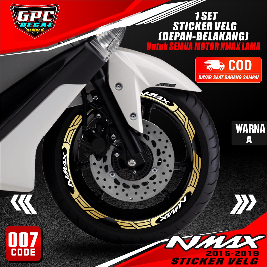 Jual Cutting Sticker Velg Nmax 008- Aksesoris Motor Stiker Lis Velg