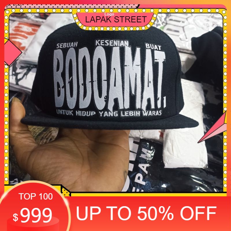 cod free stiker topi snapback bodoamat,topi snapback,topi ceper,topi sablon depan blakang,topi pria,