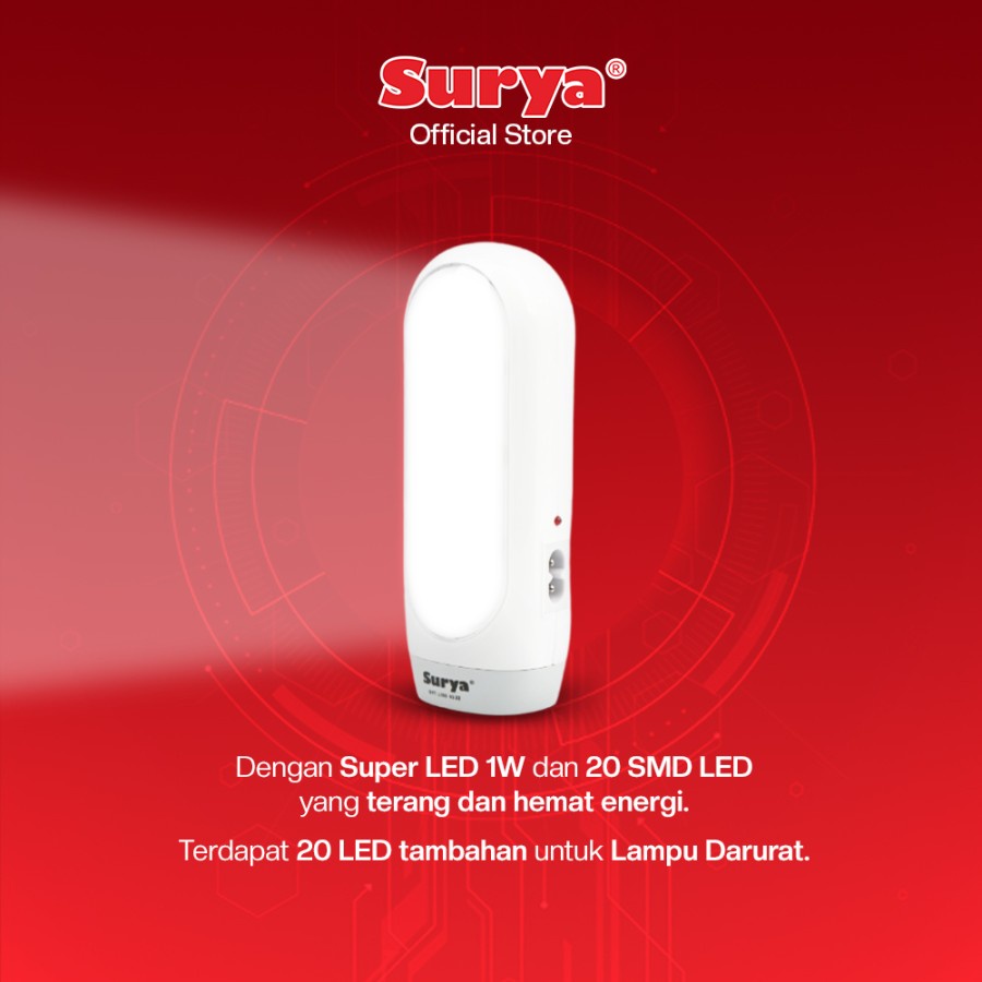 Lampu Senter SURYA SYT L103 20 SMD LED Emergency Rechargeable