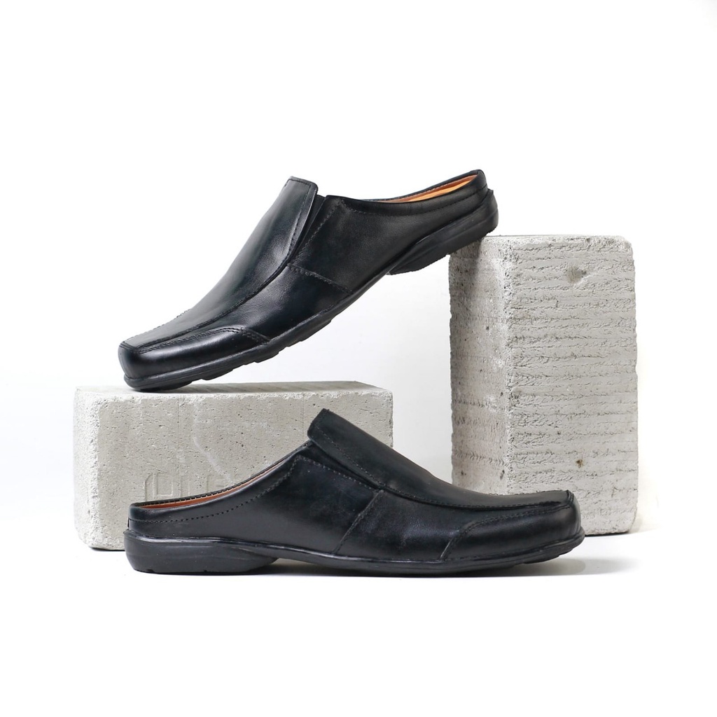 sepatu sandal kulit Sepatu Sendal tutup Bustong Pria Sandal Sendal Bustong Tutong Pria Sepatu Sandal pria Sepatu Slop bustong Pria Sandal slop bustong Kulit Asli original kekinian