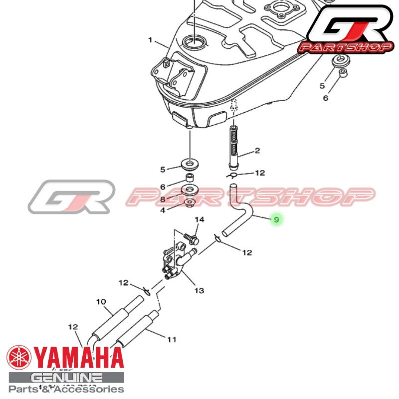 SELANG BENSIN PENDEK DARI TANGKI KE VAKUM F1ZR VEGA JUPITER ORI YGP FIZR FIZ F1Z R ORIGINAL YAMAHA