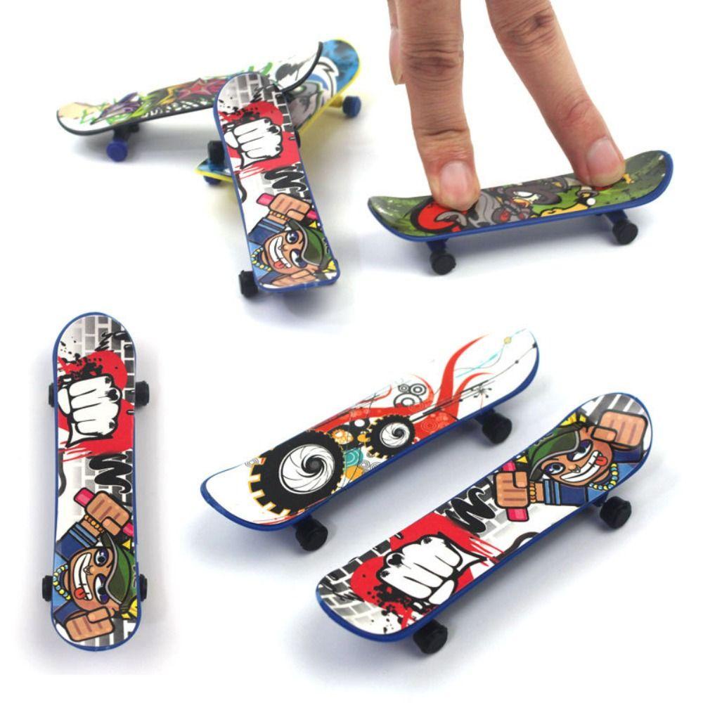 NEEDWAY Finger Skateboard Inovatif Kolektor Jari Plastik Skuter Gag Mainan Tabletop Mainan Ujung Jari Olahraga Fingerboard Mainan Baru Papan Jari Mini